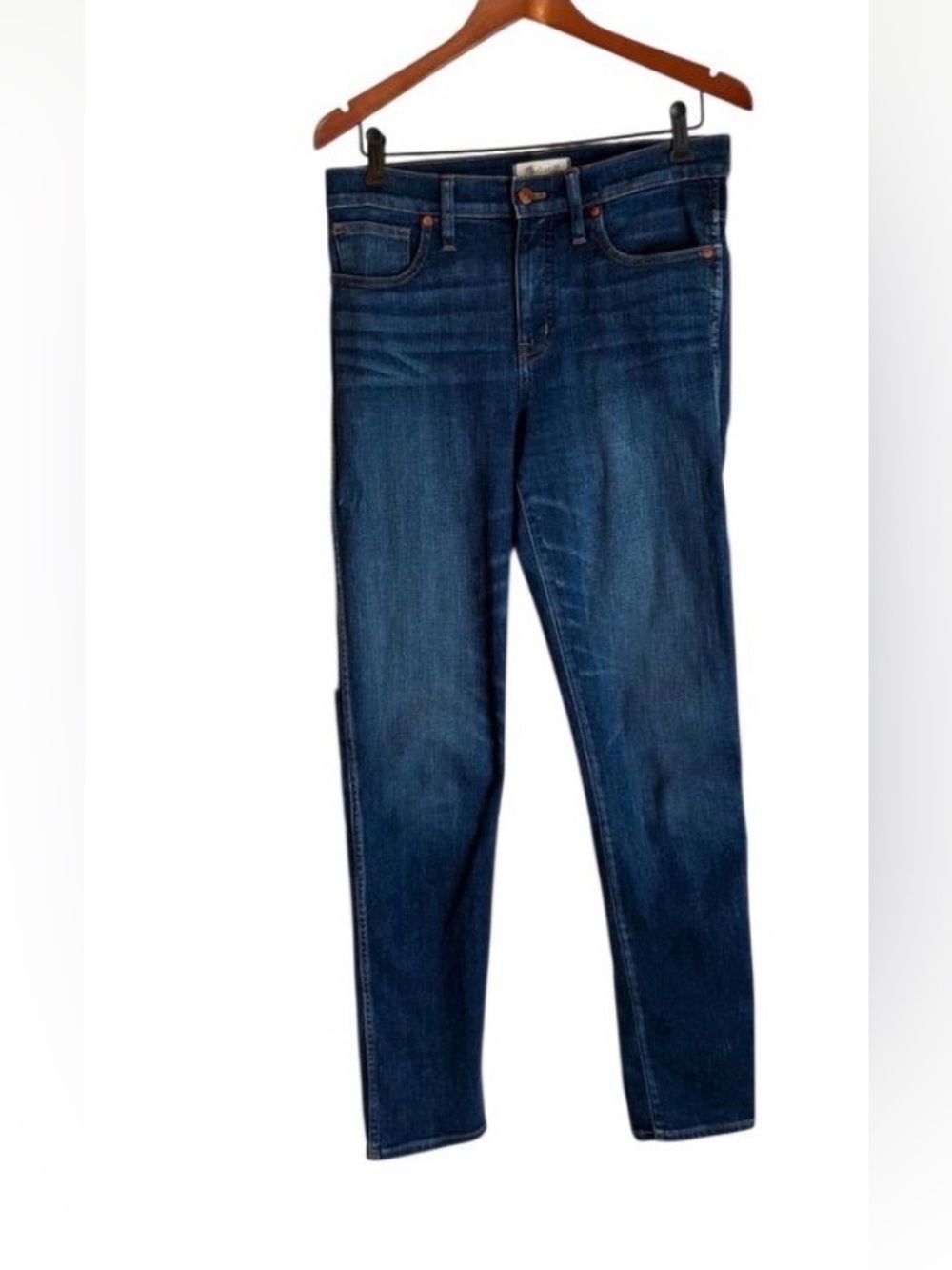 Madewell Women's Slim Straight Leg Jeans in Deep Blue Denim